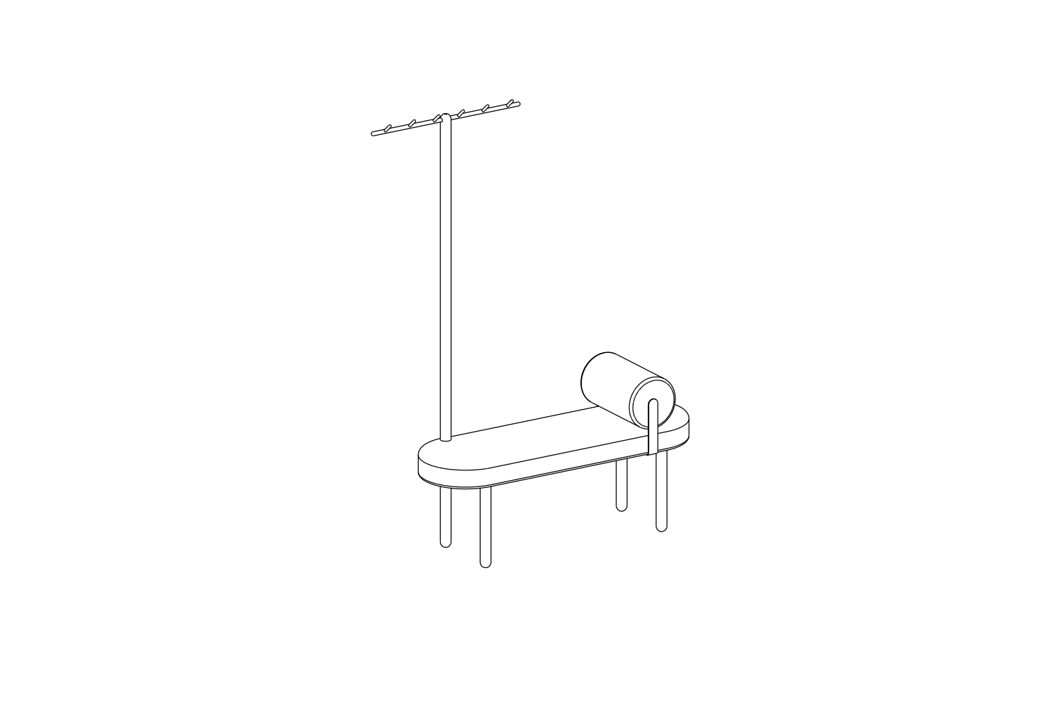 Codolagni Avignon bench coat rack Line P