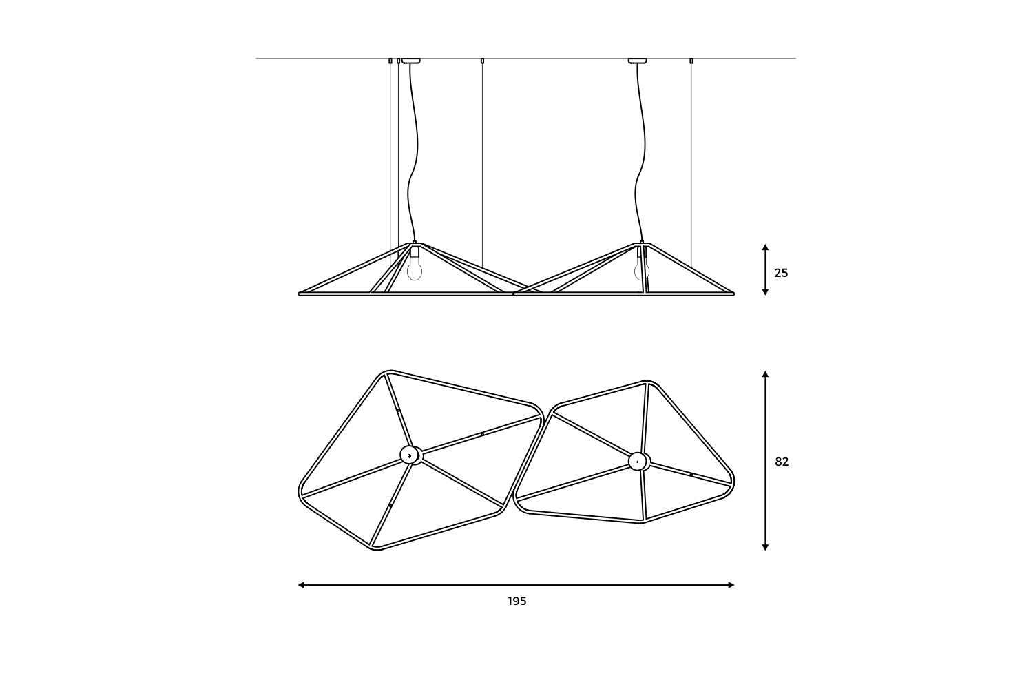 Codolagni Nubo Lamp Nude Twin Line